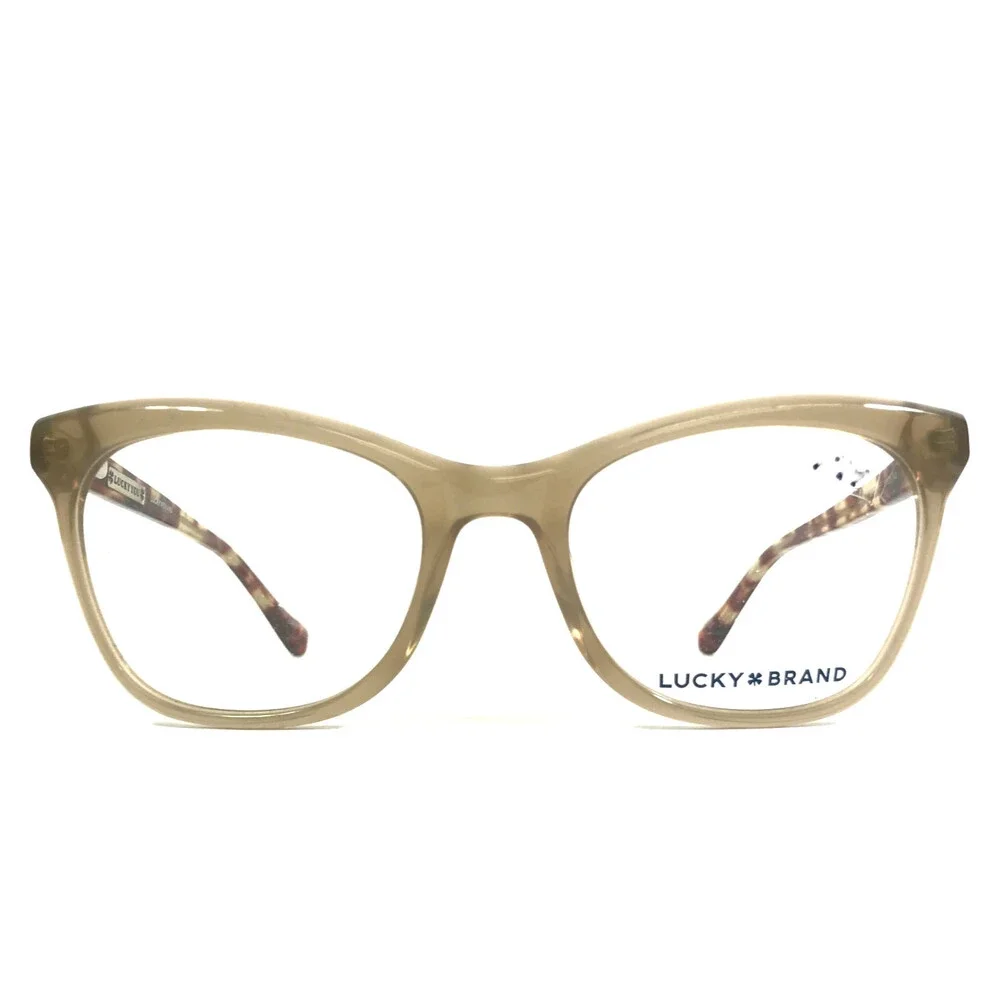 Lucky Brand Eyeglasses Frames D203 BROWN Tortoise Cat Eye Full Rim 53-20-140